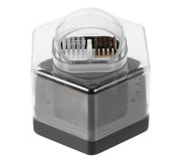 Nail Drill Bits Storage Box Multi Slot ABS Organizer for Salon | Desktop Organisation, Reusable Design, Black Finish, Home and Salon Use, Copper Wire Detail, Compact Layout