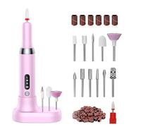 Nail Drill,Cordless Electric Nail Drill,Portable 13 in 1 Kit Rechargeable Efile Nail Machine Professional Nail Grinder Manicure Pedicure Polishing Shape Tools for Home Salon Use (Pink)