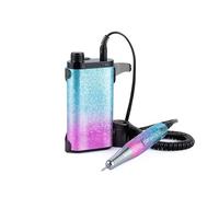 Nail Drill, Electric Nail Drill Machine, 35000RPM Manicure Milling Cutter Set, Nail Files Drill Bits, Fast Nail Polish Removal Tool Professional Nail Tools,Blu-A