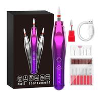 Nail Drill Electric Nail Files Manicure & Pedicure Tools & Accessories, 4 Modes Nail Drill Machine Ceramic Nail Bit for Beginners with Illuminated Light, Rechargeable Nail Kit Manicure Set