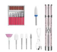 Nail Drill Kit - 20000Rpm Nail File Machine - USB Rechargeable Low Noise Manicure Accessories, Hand Fingernail Tools for Women Teens Girls