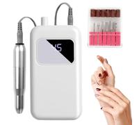 Nail Drill Machine - Pocket Sized Electric File, Stable Manicure Tool | Multipurpose Portable Nail Polisher Device for Beginner Salon Practice Home Travel Present for Mother Girlfriend
