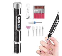 Nail Drill Machine - Rechargeable Digital Display Manicure Tool for Nail Care | High Speed Adjustable Control with Quiet Operations, Portable Electric File for Shaping Polishing Buffing Home Salon