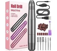 Nail Drill, Portable Electric Nail Files for Acrylic Nails, Professional Electric Nail Drill Machine E File for Gel Nails, 20000RPM Electric Manicure Pedicure Set for Nails, Gifts for Women Mum