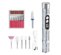 Nail Drill Professional - High Speed Digital Display for Shaping | High Torque Brushless Motor with Variable Control & Aluminum Handpiece, Rechargeable Power Tool for Salon, Home and Studio