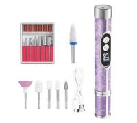Nail Drill Professional - High Speed Digital Display for Shaping | High Torque Brushless Motor with Variable Control & Aluminum Handpiece, Rechargeable Power Tool for Salon, Home and Studio
