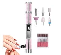 Nail Drill, Rechargeable Fingernail Polishing File, 6.3x0.79 Inches Portable Electric Foot Callus Remover, Professional Nail Files for Women, Thick Toenails, Salon, Beginners, Travel