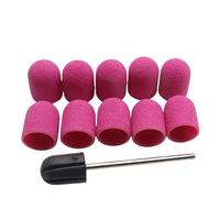 Nail Drill Sanding Bands 10 Pcs With Bit Nail Drill Bits For Foot File Callus Remover Manicure Pedicure Polisher For nail technicians(Pink 180Grit)