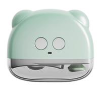 Nail Drills Automatic Nail Clipper, Electric Trimmer & Grinder with 3 Speeds, LED Light, USB Charging, and Storage Box for Easy, Clean Nails Care at Home, Green