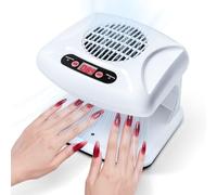 Nail Dryer for Regular Polish,LXIANGN 300W Timing Warm Cool Wind Air Nail Drying Fan with Auto Sensor,Professional Nail Fan Blow Dryer for Manicure Salon and Daily Home Use (White)