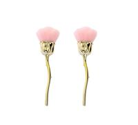Nail Dust Brush 1/2/3pcs Flower Nail Cleaning Brush | Dust Powder Brush Nail Brush Cleaning Nails Woman DlY Fake Nails(Gold-2pcs)