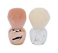 Nail Dust Cleaner Brush Exquisite Mellow Handle Soft Hair Nail Dust Powder Remover for Home Salon Professional Nail Artists 2pcs Rose Gold White
