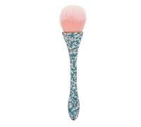 Nail Dust Cleansing Brush Soft Nylon Hair Comfortable Grip Prevent Deformation Loose Powder Brush for Nail Salon Use ABS Nylon Hair (Blue)