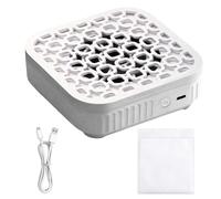 Nail Dust Collector - 13.7 * 13.7 * 4.5cm Portable Duster With Filter, Powerful Rechargeable Quiet Machine | For Beginner Gel Pedicures Salon Home Cleaning, USB, 1200mAh, Includes Filter Paper