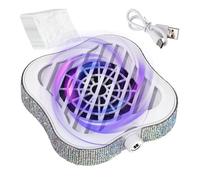 Nail Dust Collector - 5.31 Inches Adjustable Vacuum | Manicure Cleaning Tool - ABS Material Quiet Suction Device Including Ten Filters USB Type C Cable Ensuring Tidy Salon Home Use