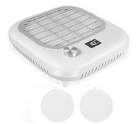 Nail Dust Collector Cordless for Nail Tech, Rechargeable Electric Nail Dust Extractor, Adjustable Powerful Nails Vacuum Cleaner Fan with 2 Reusable Filters for Acrylic Nails Polishing, Low Noise