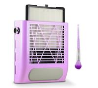 Nail Dust Collector Nail Tech, 80W Powerful Nail Dust Extractor Vacuum with Reusable Filter & Brush, Adjustable Electric Nail Fan Dust Vacuum for Acrylic Gel Nail Polishing Manicure Tool, Low Noise
