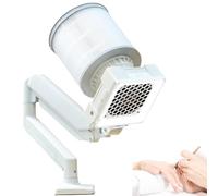 Nail Dust Collector, Powerful Extractor with Reusable Filter, Universal Desktop Duster with LED Light and Adjustable Angle Bracket
