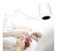 Nail Dust Collector Vacuum with Dimmable LED Light, Adjustable Height & Angle, Reusable Filter, 360° Arm for Nail Salon and Home Use