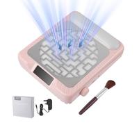 Nail Dust Collector with 2 Reusable Filter, Rechargeable Nail Dust Extractor, Professional Powerful Dust Collector Nail Salon Low Noise & 40 Speed with Hand Pillow & Manicure Pedicure Tool