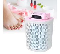 Nail Dust Collector with Reusable Filter - Portable Nail Vacuum Vent Fan, Low Noise, 3600 RPM Foot Art Collector Collecting Remover, Extra-Large, with Adjustable Speed,Pink