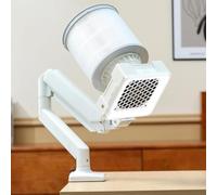 Nail Dust Collector with Stand, Manicure Dust Extractor Fan, with LED Fill Light, Reusable Filter, 360° Rotating Arm, Universal Table Mount, Desktop Stand, Adjustable Suction, for Home Salon