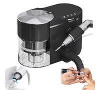 Nail Dust Extractor, 2-in-1 Electric Nail Drill & Nail Dust Collector with 30000RPM Suck While Grinding, Adjustable Grinding Direction, Nail Vacuum Cleaner, Extension Hose, Low Noise Black