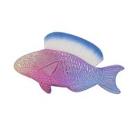 Nail Dust Removal Brush Multi Functional Fish Shaped Nail Cleaning Brush Ergonomic Handle Cosmetic Brush For Nail Art Manicure Tool Plastic Green Blue Light Pink Purple (Blue)