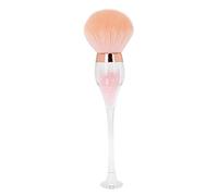 Nail Dust Removal Brush Soft Fiber Portable Loose Powder Blusher Manicure Tool Pink Handle for Nail Salon