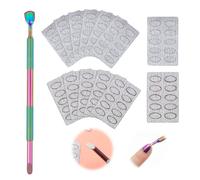 Nail Etching Tool Grit Pads 240 150 Etch and Prep Nail Tool with Pads Push and Prep Tools Nails File Pad Dual Ended Cuticle Pusher with Self Adhesive Grit, Nails Sanding Sticks