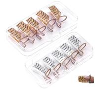 Nail Extension Forms 10Pcs Gold & Silver Reusable Adjustable Aluminium Nail Forms for Builder Gel/Acrylic Nails, Manicure Accessories for Home, Salon