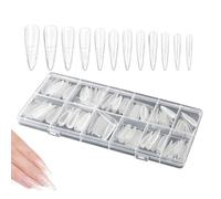 Nail Extension Forms,240 Piece Clear Press-On Tips Art Mold | Full Cover Nail System Form,for Builder Fake Acrylic Forms Women Toes Home Professional Salon Beauty Personal Care