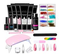 Nail Extension Gel Kit - Poly Sculpt Builder Pack, Advanced Lengthening System | Salon Shaping Formula, Durable Hardening Tools, Crystal Craft Accessory Set, Professional Enhancement Solution For Mani