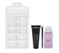 Nail Extension Gel Kit with Double - Ended Nail Brush and Prevent Sticking Solution, 15g Extension Glue + 30ml No - Stick Liquid for Professional Nail Art Extensions (S2421)