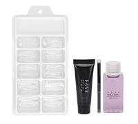 Nail Extension Gel Kit with Double - Ended Nail Brush and Prevent Sticking Solution, 15g Extension Glue + 30ml No - Stick Liquid for Professional Nail Art Extensions (S2400)