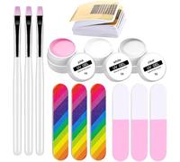 Nail Extension Gel - Long-Lasting Builderr Gel LED Curing Set, File Included Creative Sculpt Formula | Controlled Shaping Nail Forms Gells Layering, Stable Extension Process For Women Mother Girlfrien