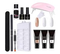 Nail Extension Kits 11PCS Safe Resin Nail Gel Kit Long-Lasting Nail Gel Starter Kit for Professional Beginner Salon DIY Home Style 5 Nail Extension Kits