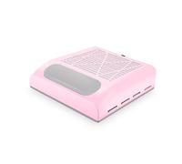 Nail Fan Dust Collector Colector de Polvo de Uñas Profesional Cordless Dust Collector 80W with Pull Out Filter Bottom Vent for Acrylic Nails Gel Polishing Salon Home (pink)