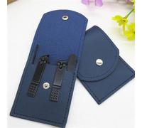 Nail File Nail Scissors Clipper Manicure Pedicure Kit Convenient to Use Manicure Set Sturdy for Travelling,4 pcs Blue Coffee B