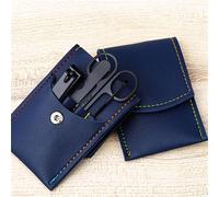 Nail File Nail Scissors Clipper Manicure Pedicure Kit Convenient to Use Manicure Set Sturdy for Travelling,4 pcs Black Blue