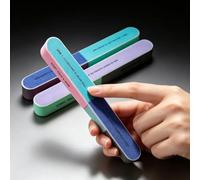 Nail Files and Buffers 2 Pack 6-Way Block for Natural Nails Shine | Foam core flexible pads shape, smooth, polish fingernails, toenails. Washable, reusable, two pieces. Manicure gift idea