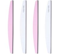 Nail Files, Professional Nail Files 100/180 200/240 Grit Nails File Double Sided Nails File for Natural and Acrylic Fingernail Buffer Block Manicure Tools Pet Grooming Tools - (4Pcs)