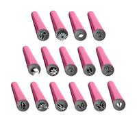 Nail Flower Stamp Pen - 15x Nail Pen With 6 Different Patterns Stamp Tools, Stamping Plate Stamper Kit Flower Stamper Tool For Women Girls