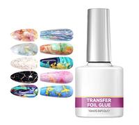 Nail Foil Glue - 10ml, Nail Glue, Skin-Friendly | Effortless Remove Nails Art, Nails sticker for Women Beginners Professionals Home Salon Wedding Party gel functions as an innovative medium