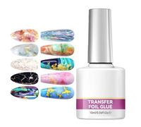 Nail Foil Transfer Glue - 10ml Strong Adhesive Manicure Starry Sky, Long Lasting Gel, Decorative Art Supply | UV LED Professional Liquid, Beauty Accessory For Home Salon Wedding Party Groom