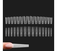 Nail Form Kit - Translucent Gel Templates, 240 Pieces Crack Resistant Tips, MUSE Flexible MANICURE GUIDE | Durable Acrylic Nail Extension Accessory for Principles