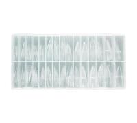 Nail Forms 150 Pcs Drop-shaped Manicure Tips Reusable Clear Nail Molds 10.71x4.88x0.71 Inch | For Home, Salon, Travel, Spa, Studio, Women, Kids