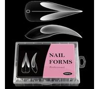 Nail Forms - 3D Eagle Curved Nail Mold | Fingernail Extension Shaping Art Templates With Scale Guide, Full Cover Crystal Acrylic Manicure Accessory For Salon Home Travel Students