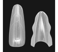 Nail Forms - Clear Extension Templates, Sandwich Manicure Tools | 180 Pieces Crystal Nail System, Trapezoid Almond Shape, Paperless Quick Build Method, Professional Salon Home Use