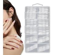 Nail Forms for Gel,120 Piece Clear UV Gel Mold with Scale | Double-Ended Oval Nail Forms | for Finger Toes Beauty Personal Care Home Professional